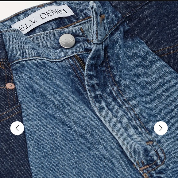 E.L.V. The Twin Frayed Two Tone Jeans - Picture 3 of 4